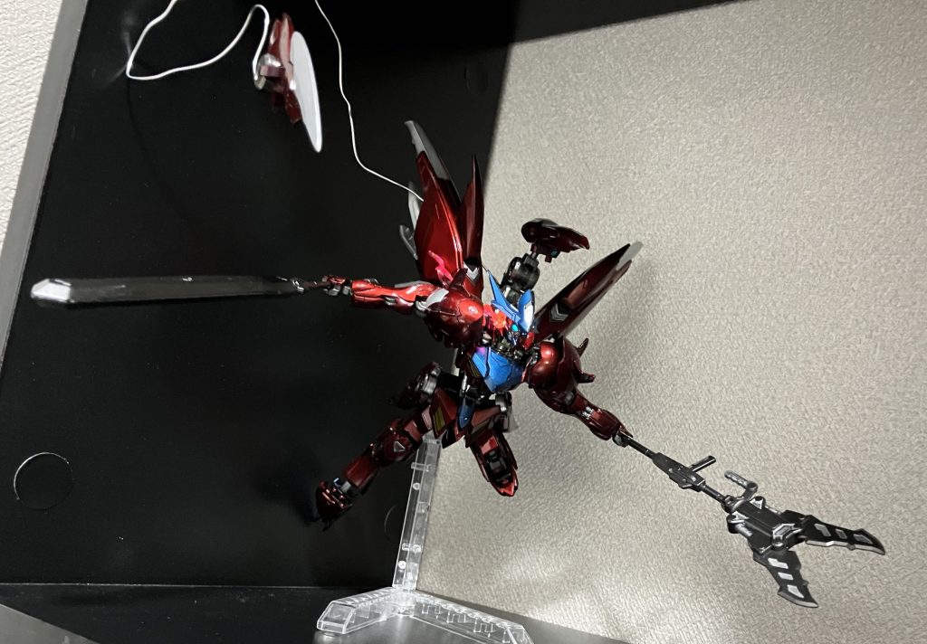 メイスは筋彫り失敗でボロボロになったため一番くじの武器を持たせています。かなり似合ってて気に入りました。