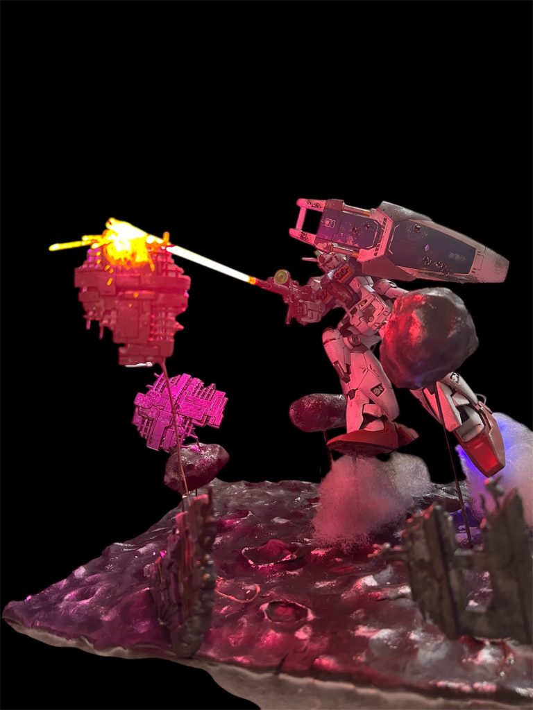 ビームエフェクトはフィラメントLEDで、バーニアにはチップLEDを使用しています。小学校の理科の実験授業以来の電気配線でしたので、ビビっていましたが何となくで何とかなりました🤣配線の隠し方とかはこれからもっと勉強します。。。