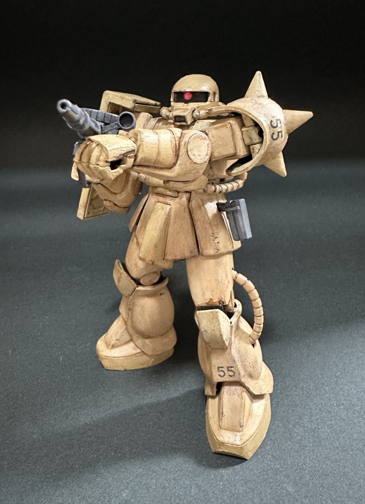 でもなんか旧キットの頃の模型店にあった完成品みたいで、私としては気に入っています。プラモデル完成品　2024 その99