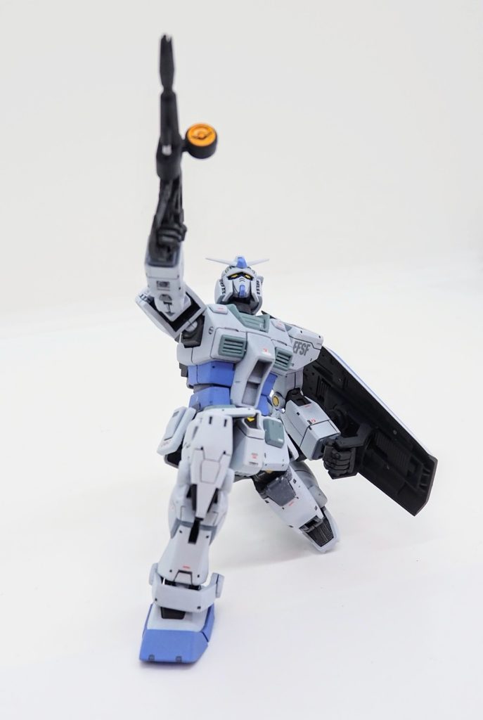 G3はどうしても地味な印象になってしまうので（写真だと特に）デカールや関節周りの金属色で情報量を増やしました。