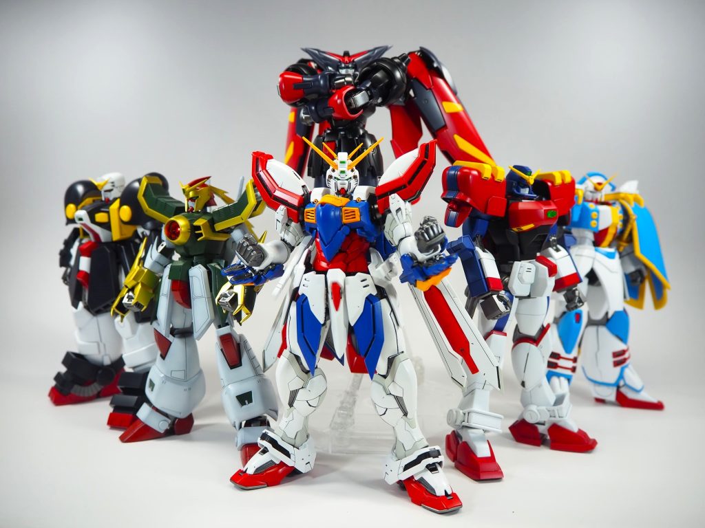 1/100Gガンダムシリーズ本来ならあり得ない光景(ドラゴンガンダム→旧キットのみ)(ガンダムマックスター→旧キットのみ)(ガンダムローズ→キット化していない)(ボルトガンダム→キット化していない)