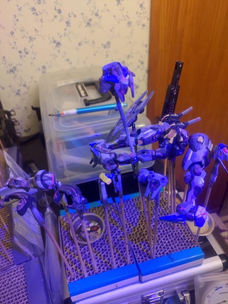 発光具合の確認中