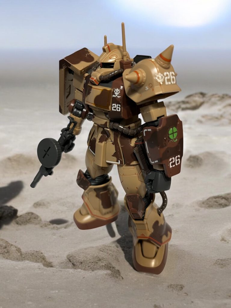 HG ザク・デザートタイプ（ダブルアンテナ仕様）–2枚目/制作者：gunpla_storage