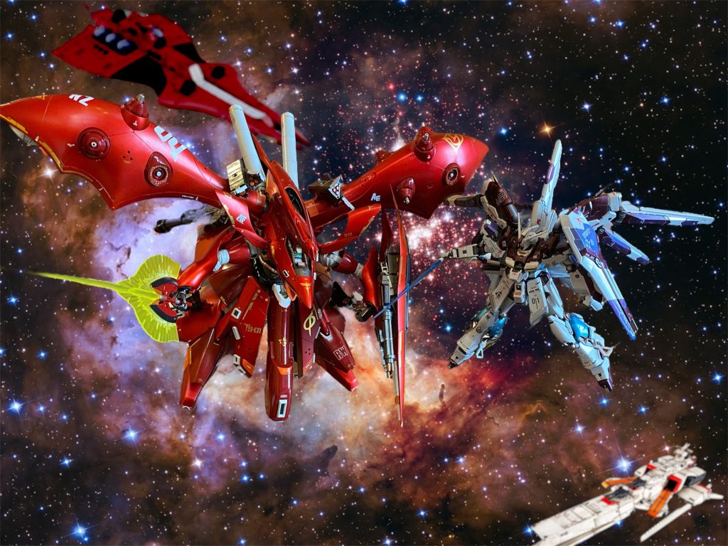 しかしこの期に及んで地球にいるアルテイシアを守ってやれたのだなと、心のどこかでホッとしている自分が居る。これが人。私もひとりの人に過ぎないということか、、、アムロの声が遠くなってゆく。どこかで赤ん坊が泣いている。だが、この光があれば迷いはしまい。このオーロラの彼方へ道は続いている。さようならアルテイシア。私はいくよ､またお前を抱きしめたいと思ってしまったら、きっと旅立てなくなる、、静かだ、、刻が、みえる。その虹の彼方へと飛び立って以降、戦場に小夜啼き鳥の鳴き声は二度と響かなかったという。