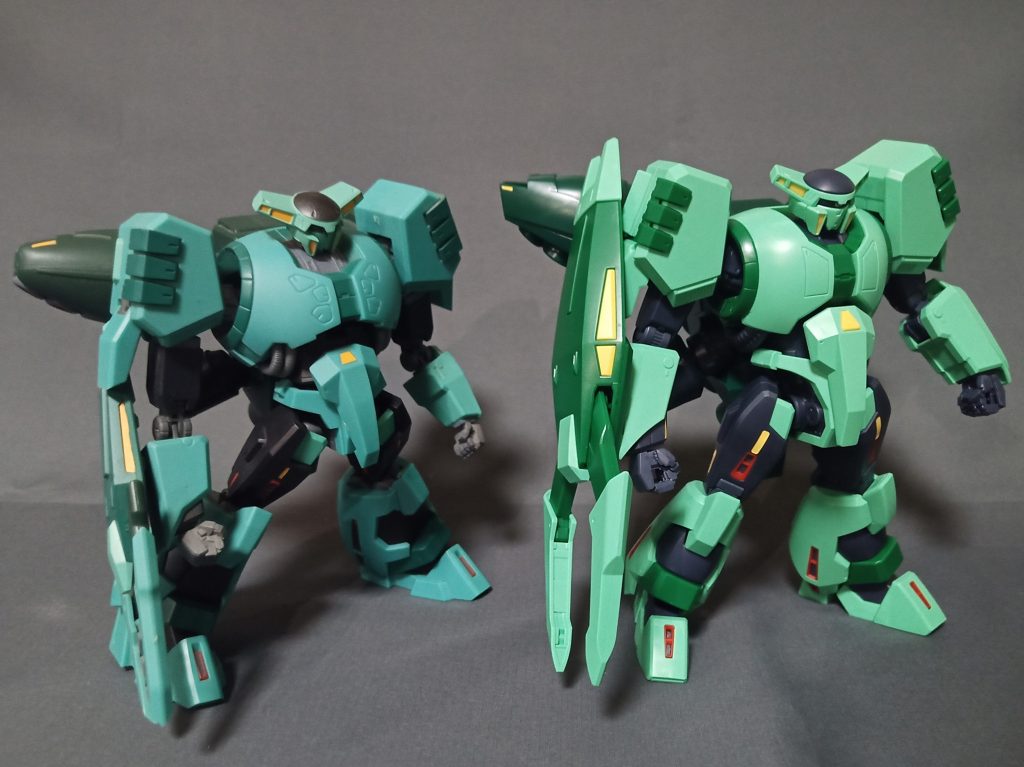 てか1/144ぐらいの立体物自体は過去にカシグ(写真左)で出てはいたんですがやっぱりプラキットはいいですね(≧∀≦)カシグの方はカニバサミのギザギザがちょっと個人的には微妙だったり…こうして見るとHGUCのカニバサミはデカくて迫力ある感じです(^^)