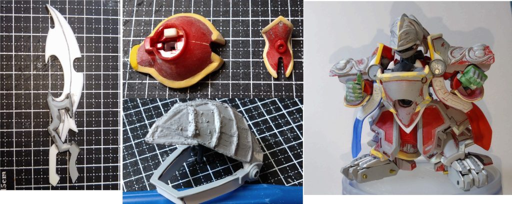 スクラッチ過程など。過去の写真を振り返ると迷走っぷりがよみがえってきて面白いです。今年は78代目武者頑駄無などが発売されてSD熱の後押しがあり、一気に完成させることができました。長かった…。でも今年完成しなかったら多分完成しなかったので(多少強引なところもありましたが)完成させられてよかったです。