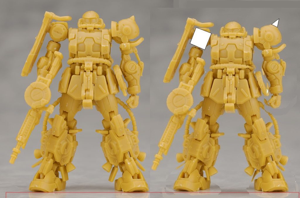 左がノーマルで右の様なスタイルを目指しました。