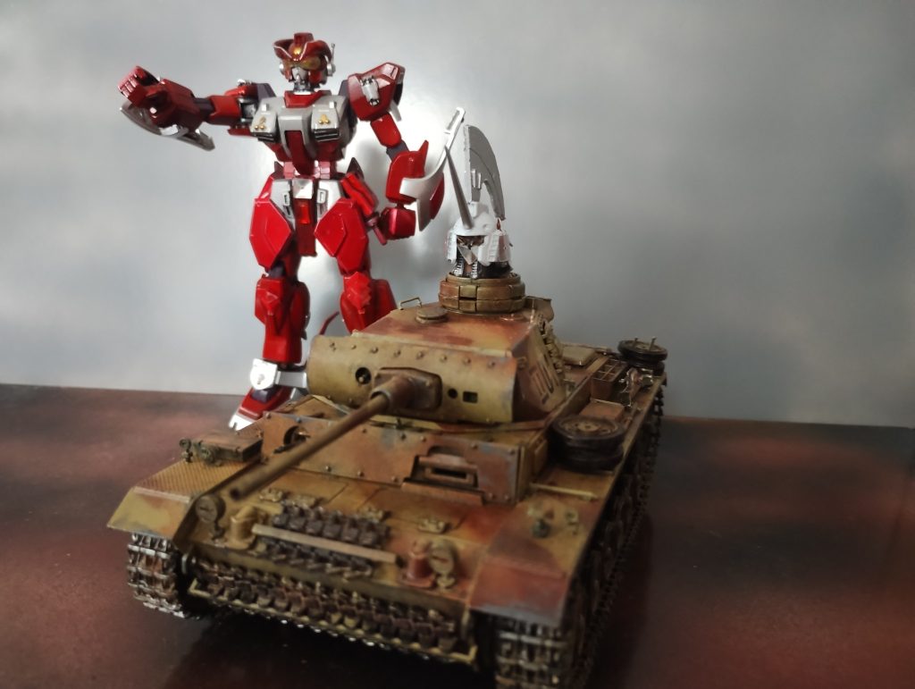 【おまけその2】突如として、なんと1945年1月のポーランドへ転生。スペアヘッドをⅢ号戦車に移植しベルリン攻防戦に参加した、というガバガバの空想です。(同時期にⅢ号戦車を組上げたので記念に・・)