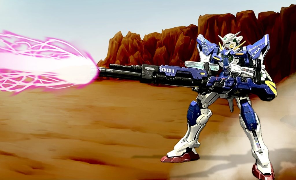 GNソードを外せばロングライフル両手持ちも可能