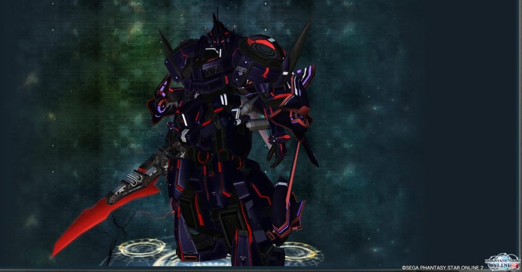 今回カラーリングでコンセプトにしようと決めていた別ゲームの自キャラです。SEGAのPSO2、使い続けて10年以上経ちました。