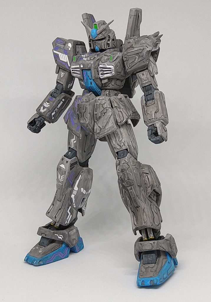 Mk-Ⅱ左半身はウェーブから発売されているディテールパンチで型抜きした0.2ミリ厚プラ板をそのまま使わずにカットして貼り付けました。