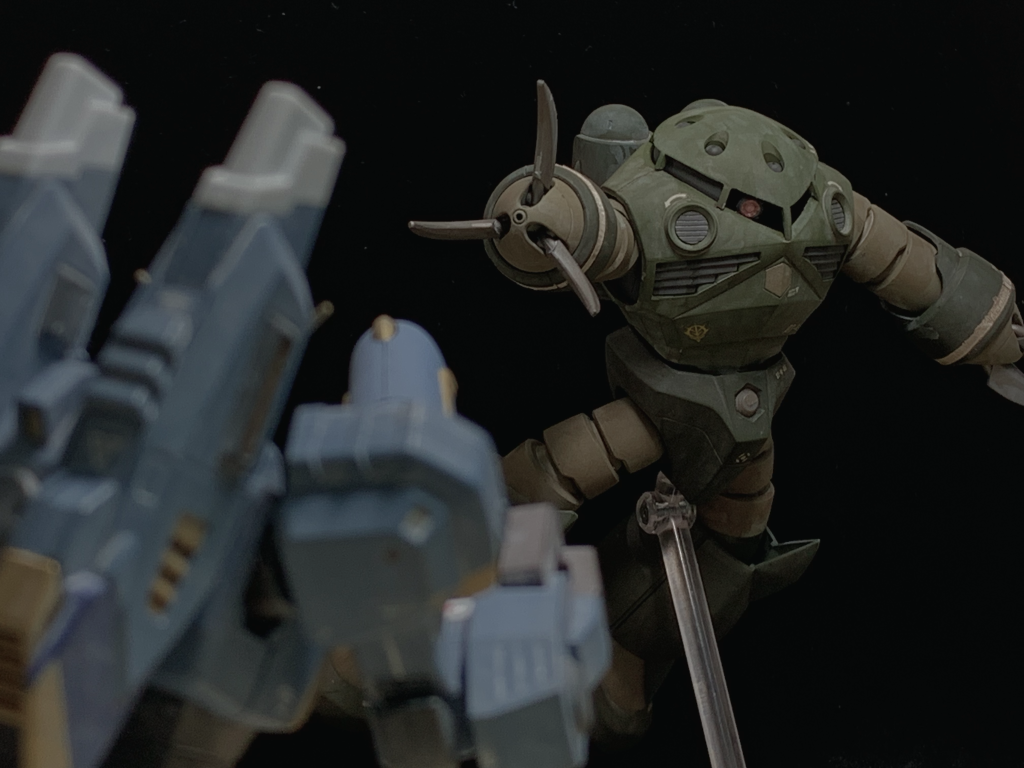 以前製作した水中型ガンダムと。