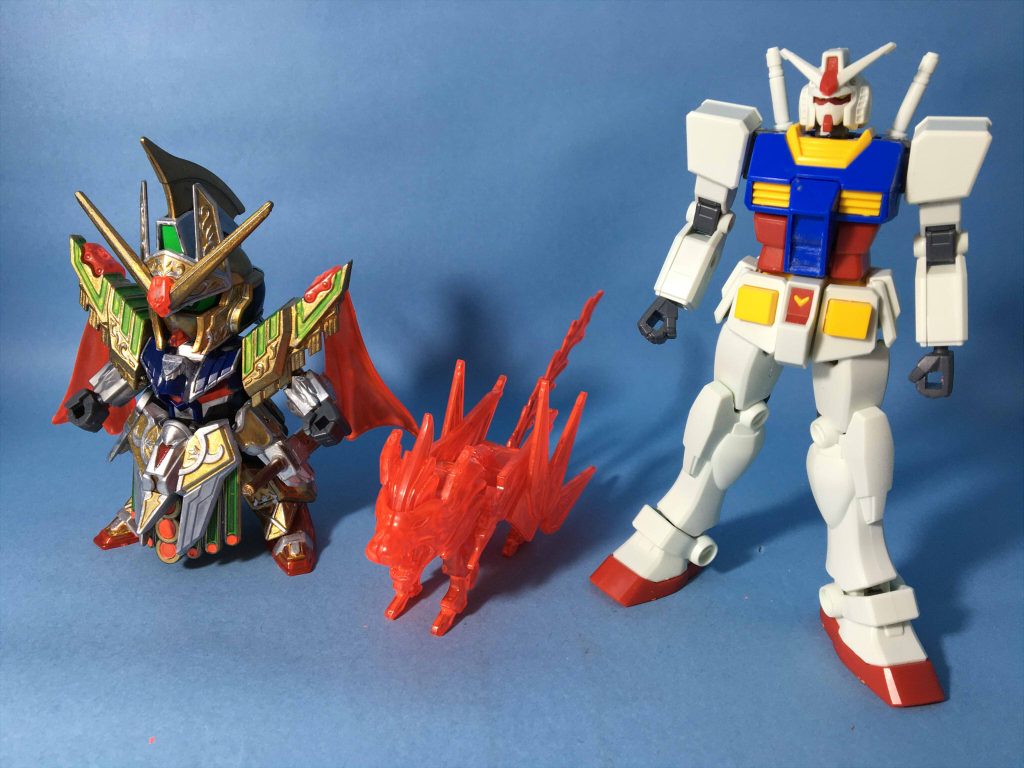 SDWシーザーレジェンドガンダム＆変形バックパック＆EGガンダム（コンパチブル再現）