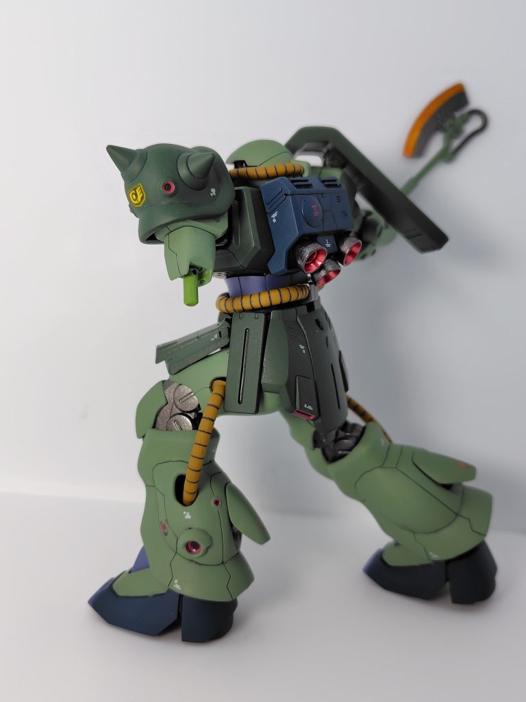 ラストシーン、最後の一振り。劇中は左足が浮いてるシーンです。