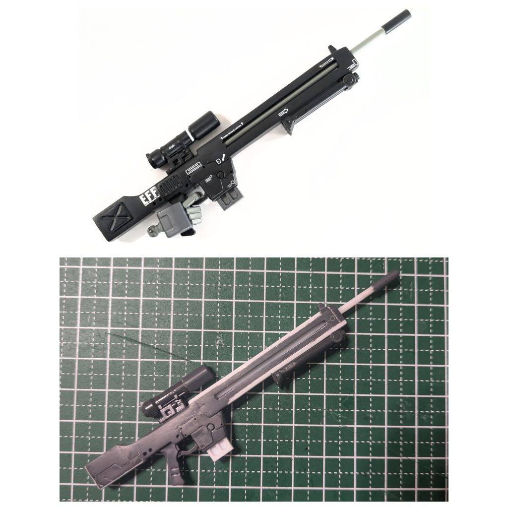 L-9ビームライフルの制作。ビームライフルはシステムウェポンをベースに制作しました。最後まで閲覧いただきありがとうございますm(_ _)m