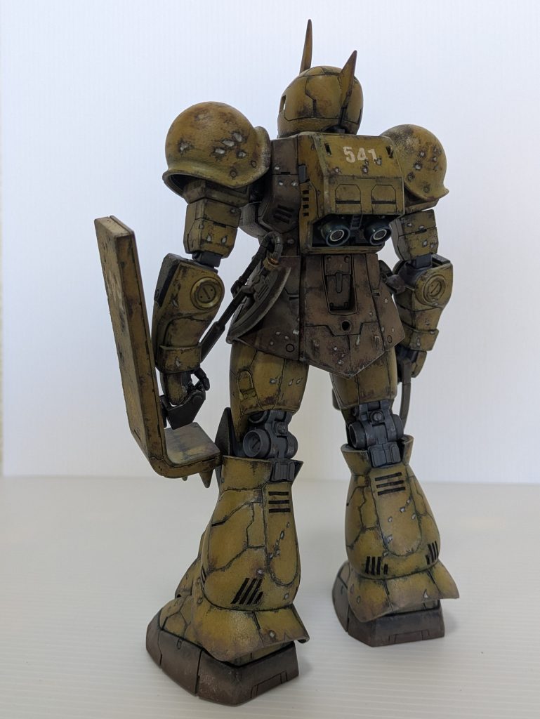 取り敢えずスジ彫りと全塗装とウェザリングをしました。