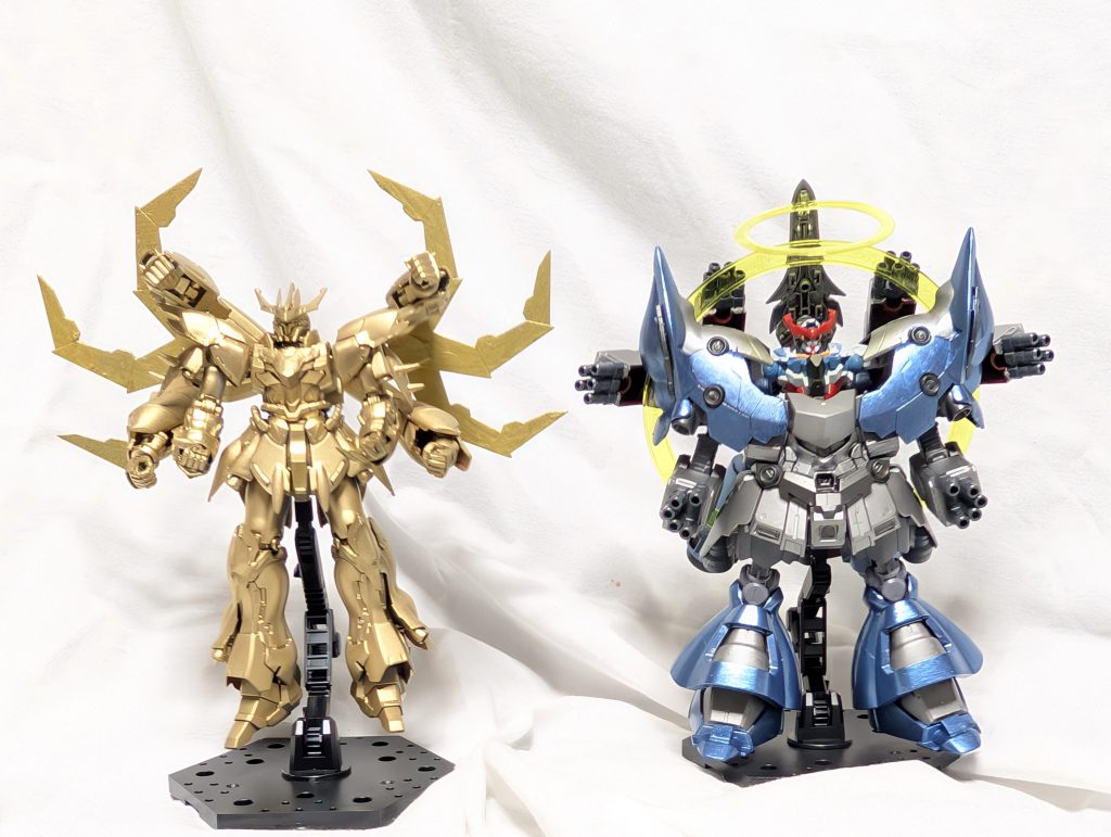 以前投稿した金剛阿修羅シナンジュと並べてみました