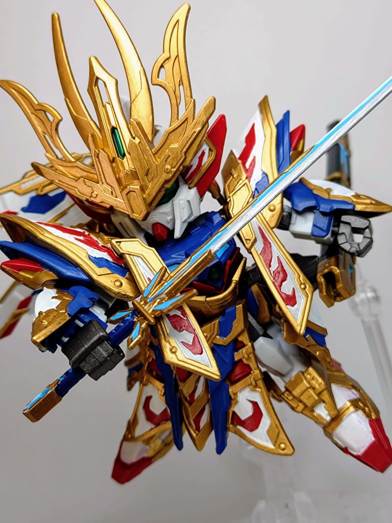 《倚聖剣》なかなかの塗り分け量だった大型武器。柄のブルーは暗めのティターンズブルー。鞘はディアクティブブラックで塗装してます。 【SPECIAL SKILL】