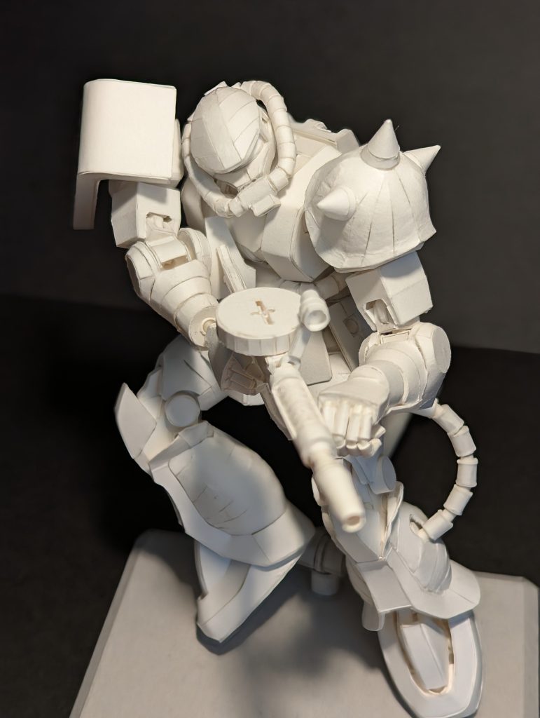 1/144 MS-06 ザクIIを紙で作ってみました。–5枚目/制作者：kinneko