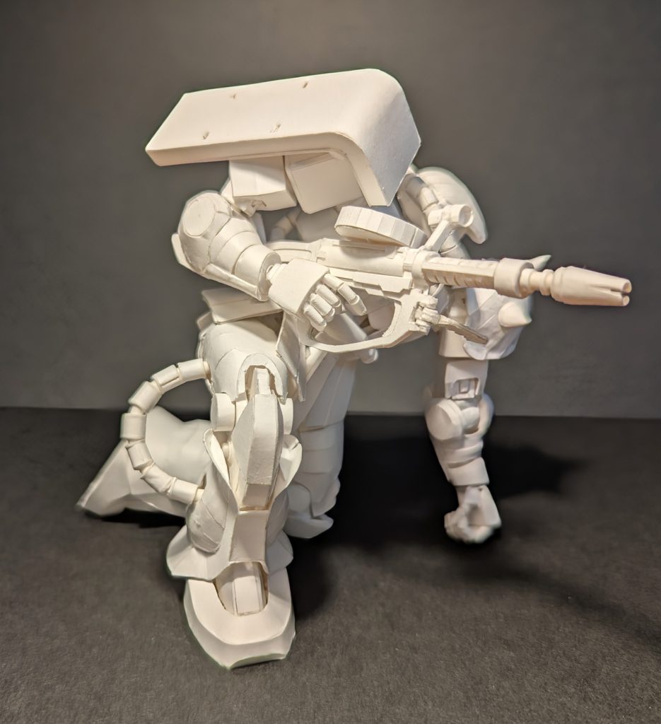 1/144 MS-06 ザクIIを紙で作ってみました。–3枚目/制作者：kinneko