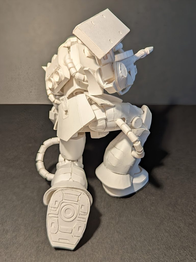 1/144 MS-06 ザクIIを紙で作ってみました。–4枚目/制作者：kinneko
