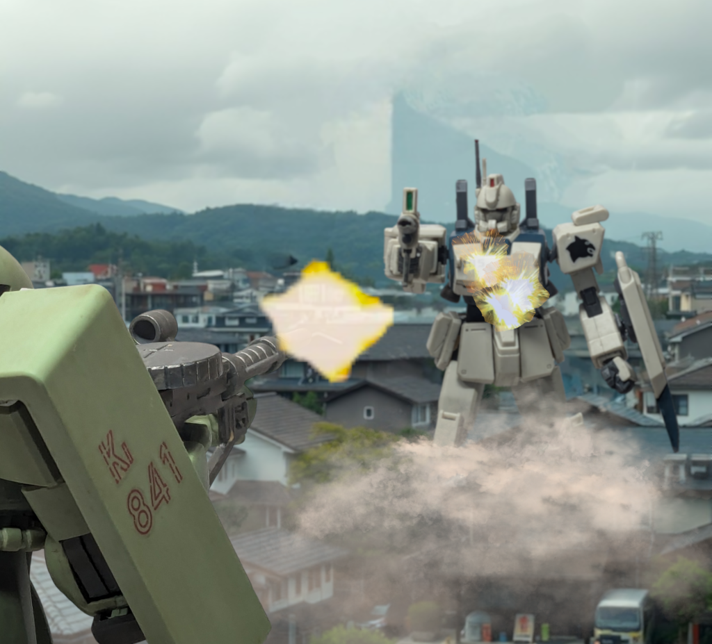 デジラマをやり始めた初期の作品です。ちょうど08小隊にハマっていた時期でEz8がワンオフなのはもったいないなと思っていたので