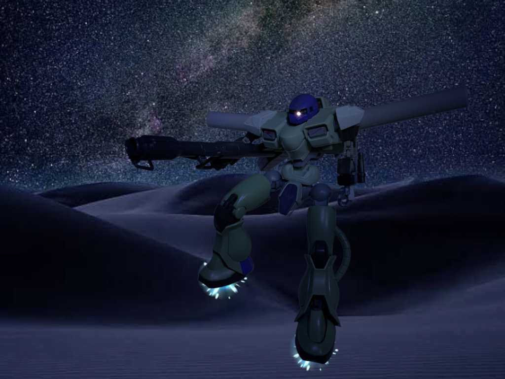 偵察部隊a「こちらα。周辺に連邦のMSの..。」β「やばい!バレちまった!」