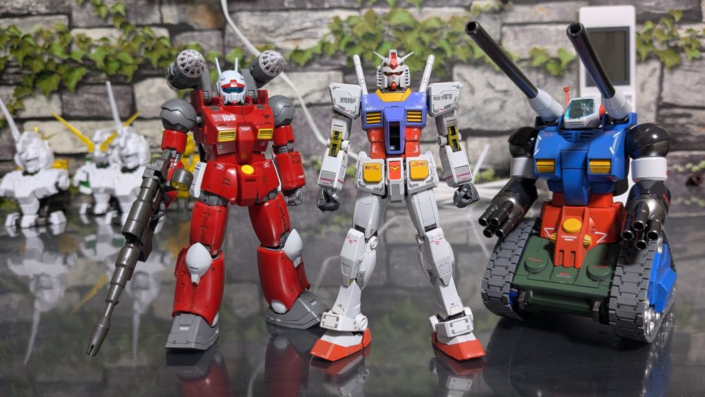 RGガンダム、HGガンキャノン＆ガンタンク–4枚目/制作者：kamitetsu