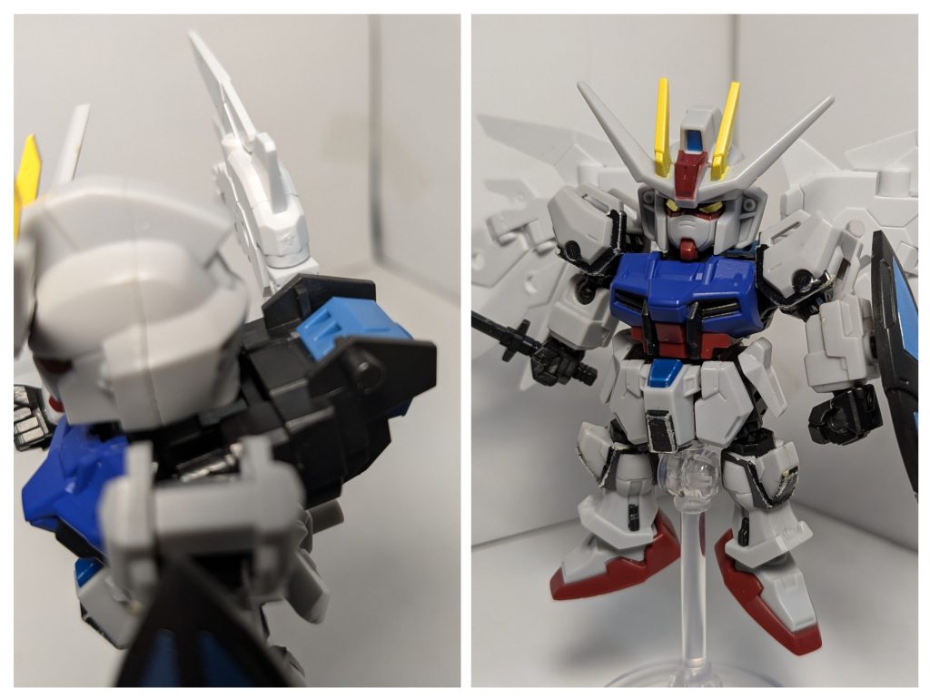 バックパックも単体で付いてるため、ゲルググメナース本体が無くても大丈夫で、3mm穴があるので、先日のウイングユニットも問題なく取り付けられます