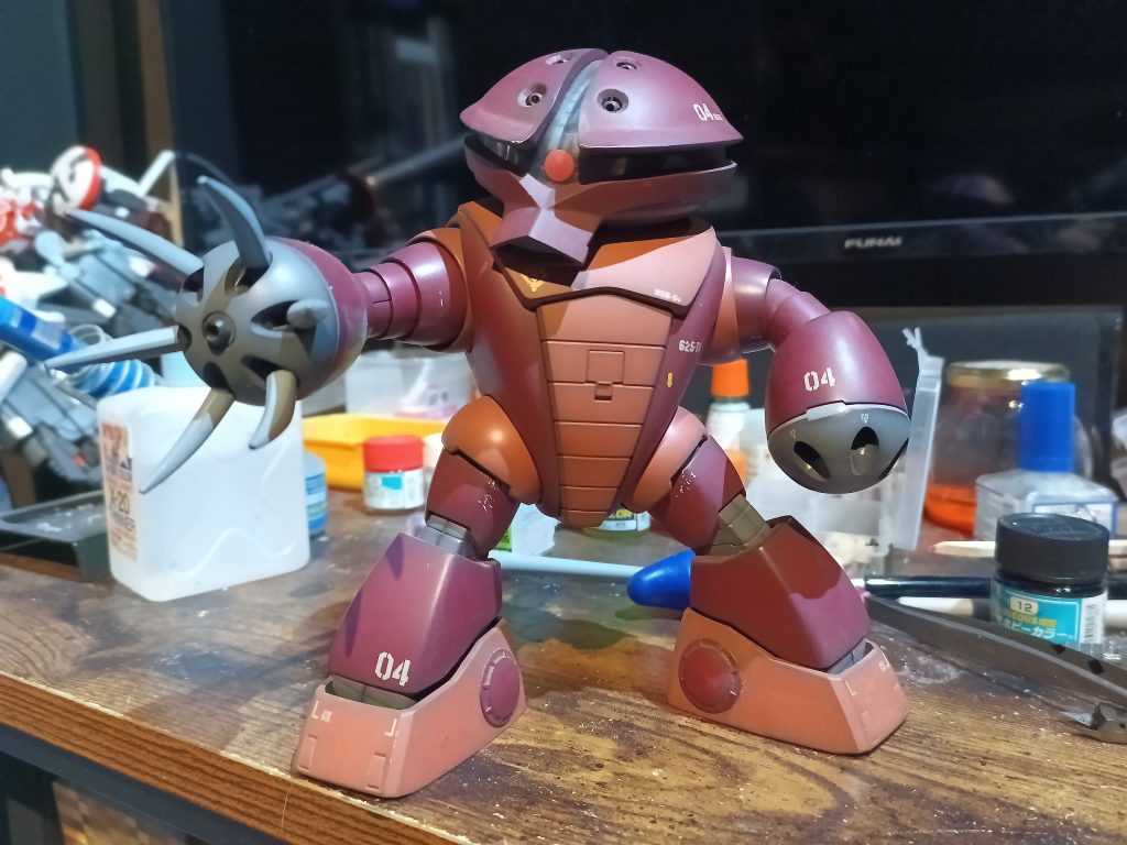 過去作 MG アッガイ エアブラシ塗装–2枚目/制作者：福田　義康