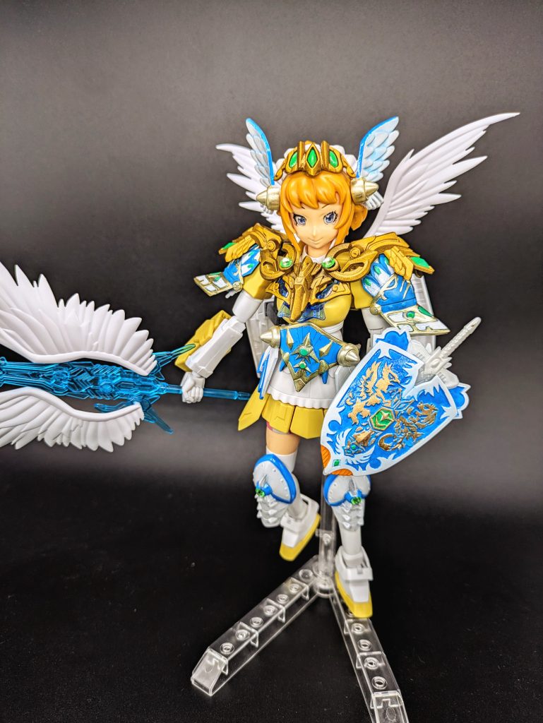 そして戦場に舞い降りる全ての魂を救済する女神、ばるきりーふみな!ガンプラ…だよね?笑スターウイニングを使った時点でリアルSDはバレバレなので、何かもう一つ隠し玉を用意したくなり製作!よくまとまってくれたと思います!以下製作工程