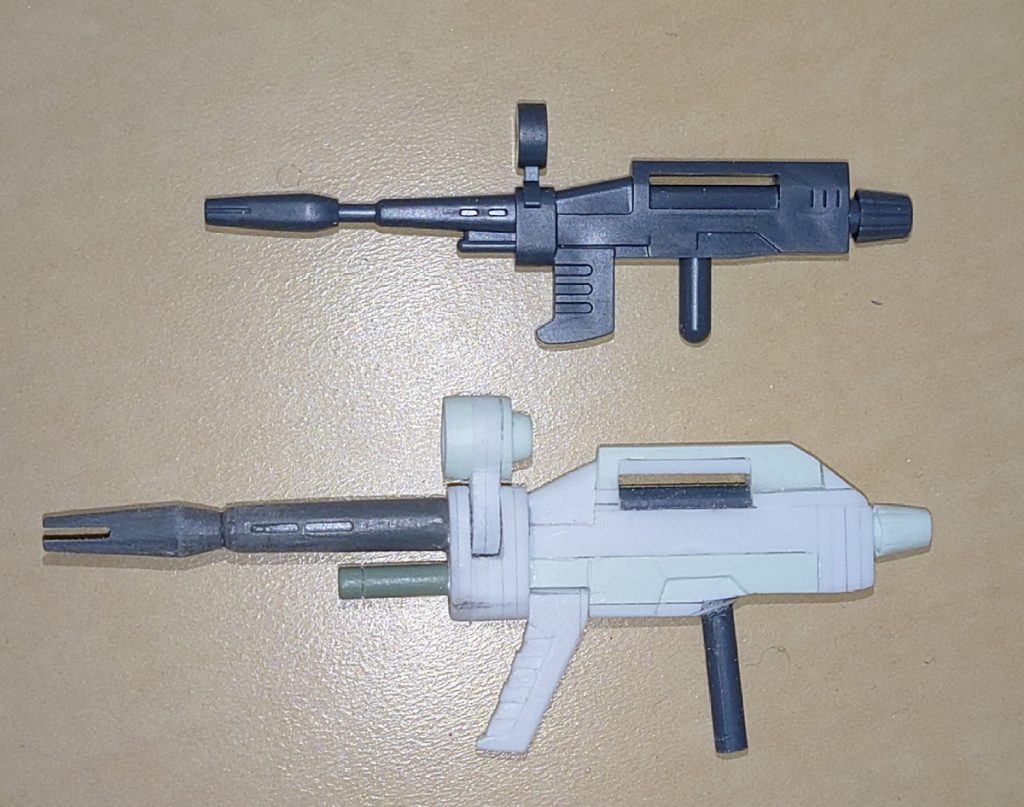 ライフルは薄くてちっさいから切り刻んで幅増しするかーって手を出したらほぼほぼフルスクラッチみたくなって軽く後悔した