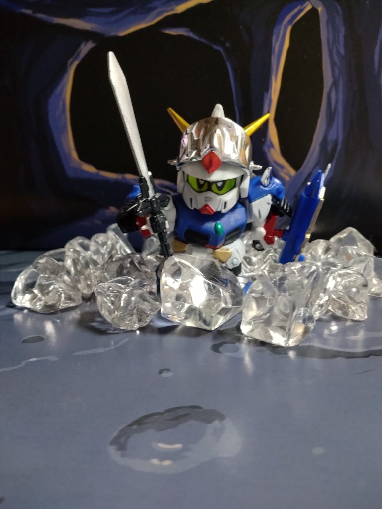 コミックのワンシーンです氷の中から目覚めた！