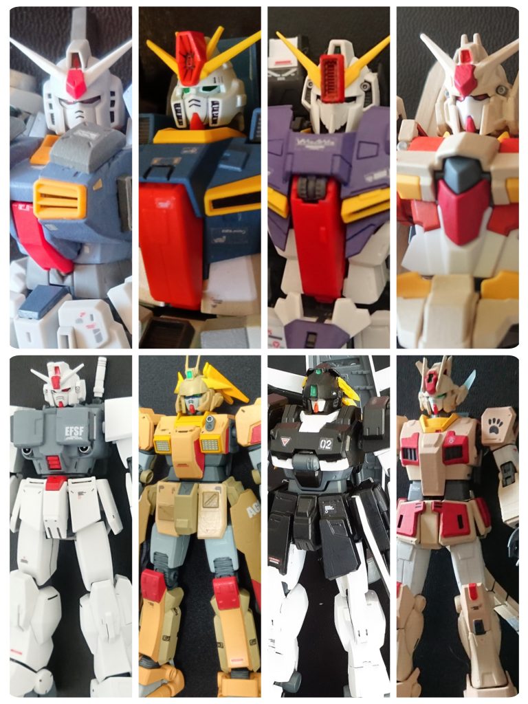 RH家専用ガンダム、上段が第2世代です。ZとZZは設定遊びだけでそれらしい改造はしてないんですけどね〜(gundam-kao5)なんにせよ家庭内最強火力のカミさんはZZガンダム一択(笑)