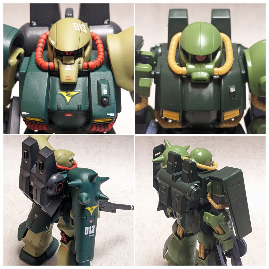 せっかくならhgucハイザックもリヴァイブで出て欲しいなと思いますよね。さすがに顔の真ん中に合わせ目があるのは中々の古さを感じます。