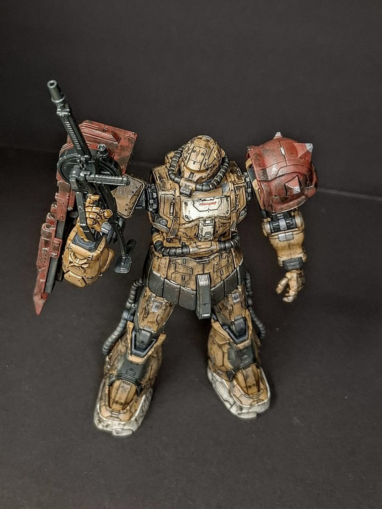 ドライブラシは今回が二度目で、バルバトスルプスレクス以来やってませんでしたが案外行けるもんですねッ!!!