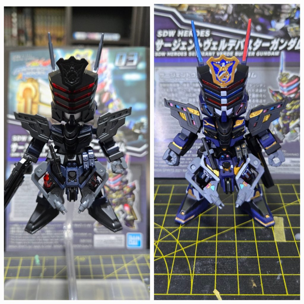 めっちゃ細かい部分の色塗りが多かった(zaku-kao4) 