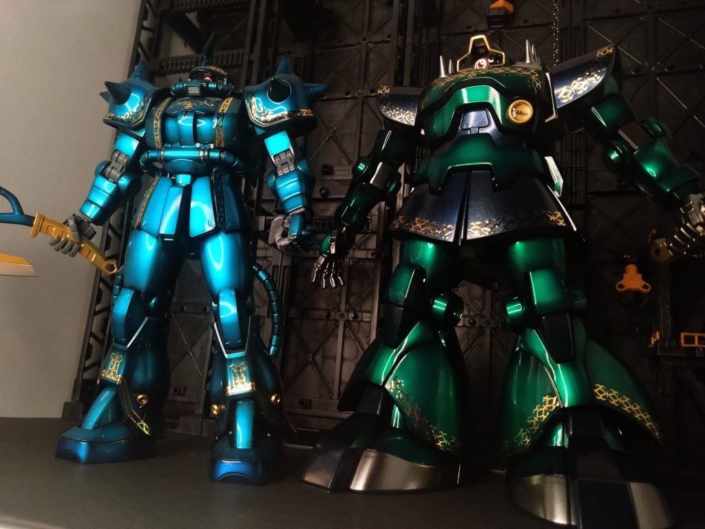 前回の中将専用ザクもそうでしたが貼り直しが出来ない１発勝負のエングレービングシールに１番MPを使いました🫠