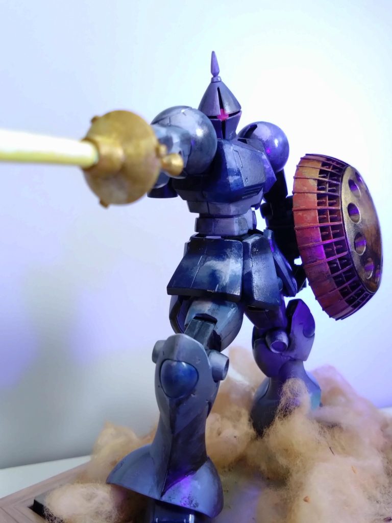 別角度から。ブラックライト使用してます。狙った色が出せなくて中々苦戦しました。