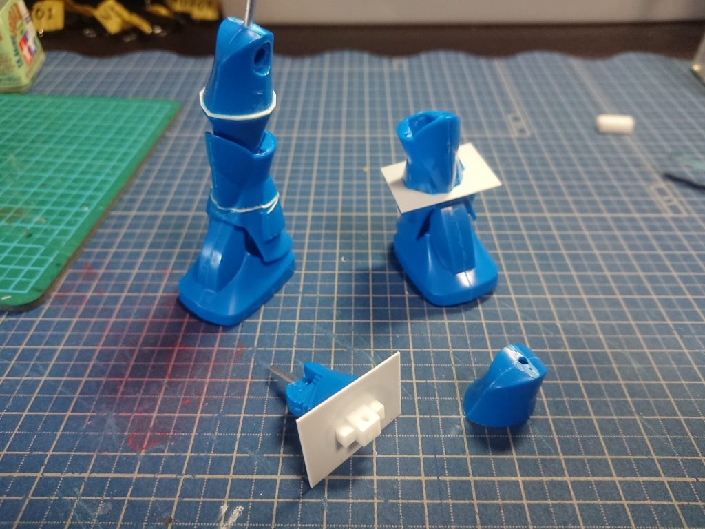 脚の関節の工作過程