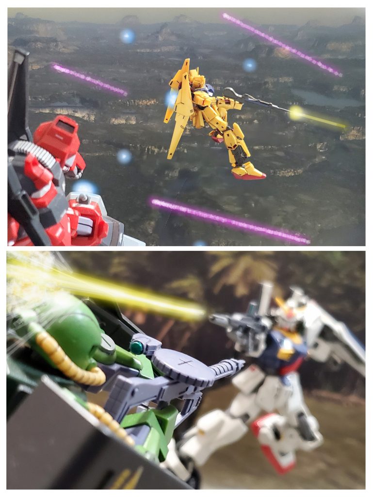 宇宙世紀0087年5月、エゥーゴは衛星軌道上からバリュート降下でティターンズの拠点となっているジャブローを制圧する『ジャブロー降下作戦』を展開する🪂✨しかし、ティターンズをはじめとする連邦軍主力部隊はすでに拠点を移動💦残存する戦力はエゥーゴを引き付ける囮部隊のみとなっていた❕そしてティターンズはエゥーゴ主力部隊を核により基地ごと吹き飛ばす作戦を実行😱💦南米ジャブローを中心とする一帯は閃光に包まれた🌋✨