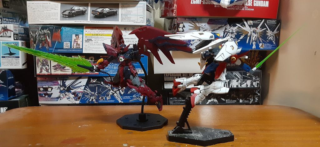 以上ありがとうございました、BGM「誰がために闘う」が聴こえてきたら幸いです。もう何番煎じかわかりませんが、RGエピオンを買った時からずっとやりたいなと思っていて。やはり小学1年の時毎週楽しみに見ていた作品なので思い入れが強く。そして改めてTV版ゼロもカッコいいなと思いました。さて今年はガンダムW30周年、もしかするとTV版ゼロがRGで来るかも。