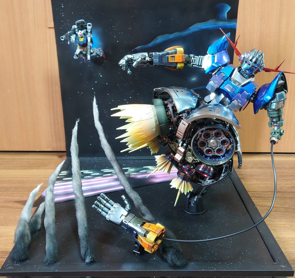 家で撮った時ア・バオア・クーは筆塗り