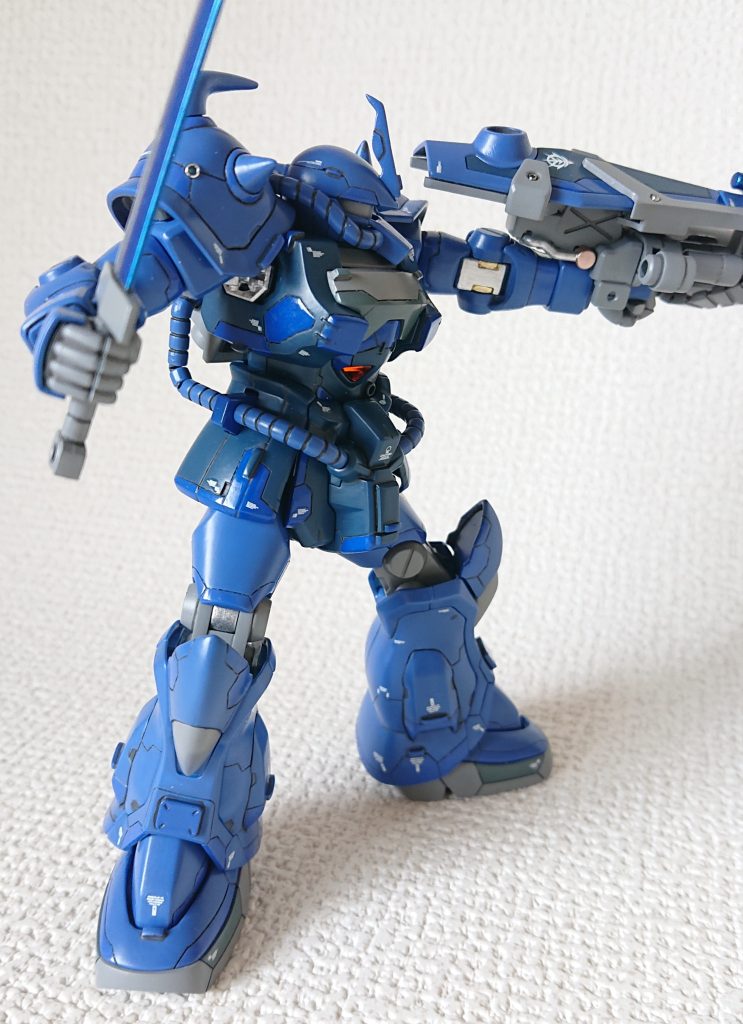 グフカスのヒートサーベル、造形が好き😍蛇足だと思いつつも、持たせたくなりますねぇ🤔