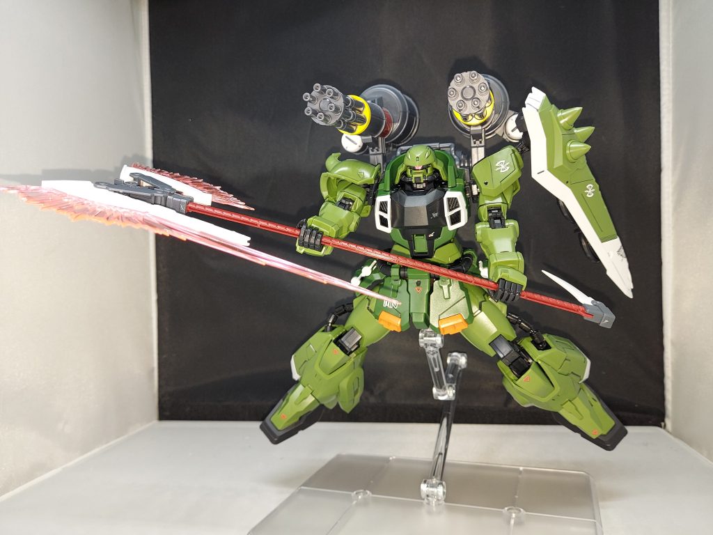 アックス展開!ガトリング発射!このアックスのでかさと存在感あるガトリングがかなりイカしてます👍️