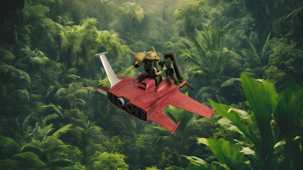 そこで、負傷したザクの上半身にドダイYSをくっつけることで奇跡的に条件をクリアした。ザクのジェネレーターとドダイYSのジェネレーターを連結することで、開発したばかりのビームライフルがギリギリ搭載可能になった。しかしMSを搭載できるジェネレーターが確保できず、ゲルググの様に安定して使用できない欠点があった。