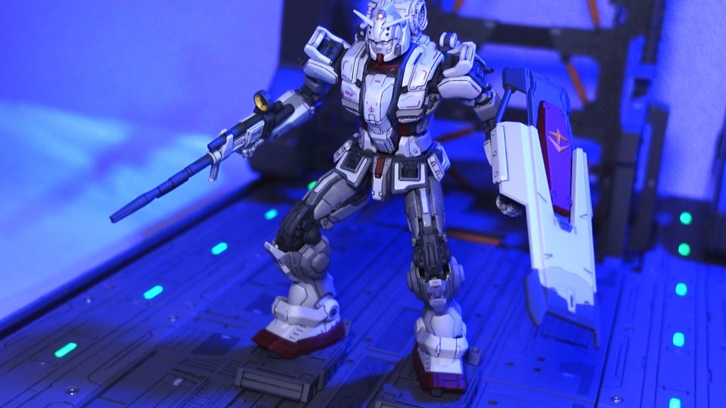 カタパルト発進も動くジオラマで撮影