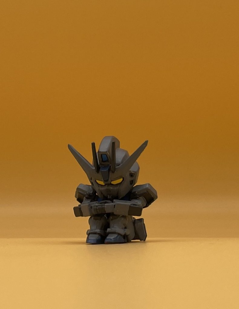 ディアクティブ・モード　ＰＳ装甲がダウンした状態。”まちぼうけ”というより、ダダ凹みって感じがして面白い。砂漠編のキラ君ってこんな感じでしたよね。 やめてよね！( ｀ー´)ノ