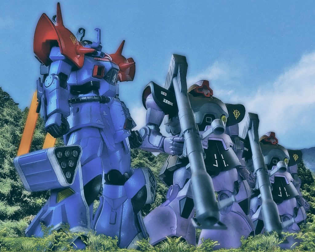 「……そろそろ頃合いか…」MS-08TX[EXAM]イフリート改のコクピットでニムバス・シュターゼン大尉は組んでいた腕を解き、コクピットのシステムチェックを始めた。「大尉、出撃しますか?」僚機のドムのパイロットがニムバスに聞く。「ああ、イフリートも反応している」「………」ドムのパイロットはニムバスが何を言っているのか分からなかった。「では大尉、我々も準備致します」「……お前達はここにいろ」「…えっ?しかし…」「聞こえなかったか?」「大尉、この新型のドムであればイフリートにも遅れはとらないかと…」「邪魔だと言っているっ!!」ニムバスは先程と変わり急に声を荒げ一喝する。その気迫に僚機のドムパイロット達は竦んでしまい、声を発するのを止めてしまう。「お前達はギャロップにいろ…。時間には戻る」「…りょ、了解致しました」