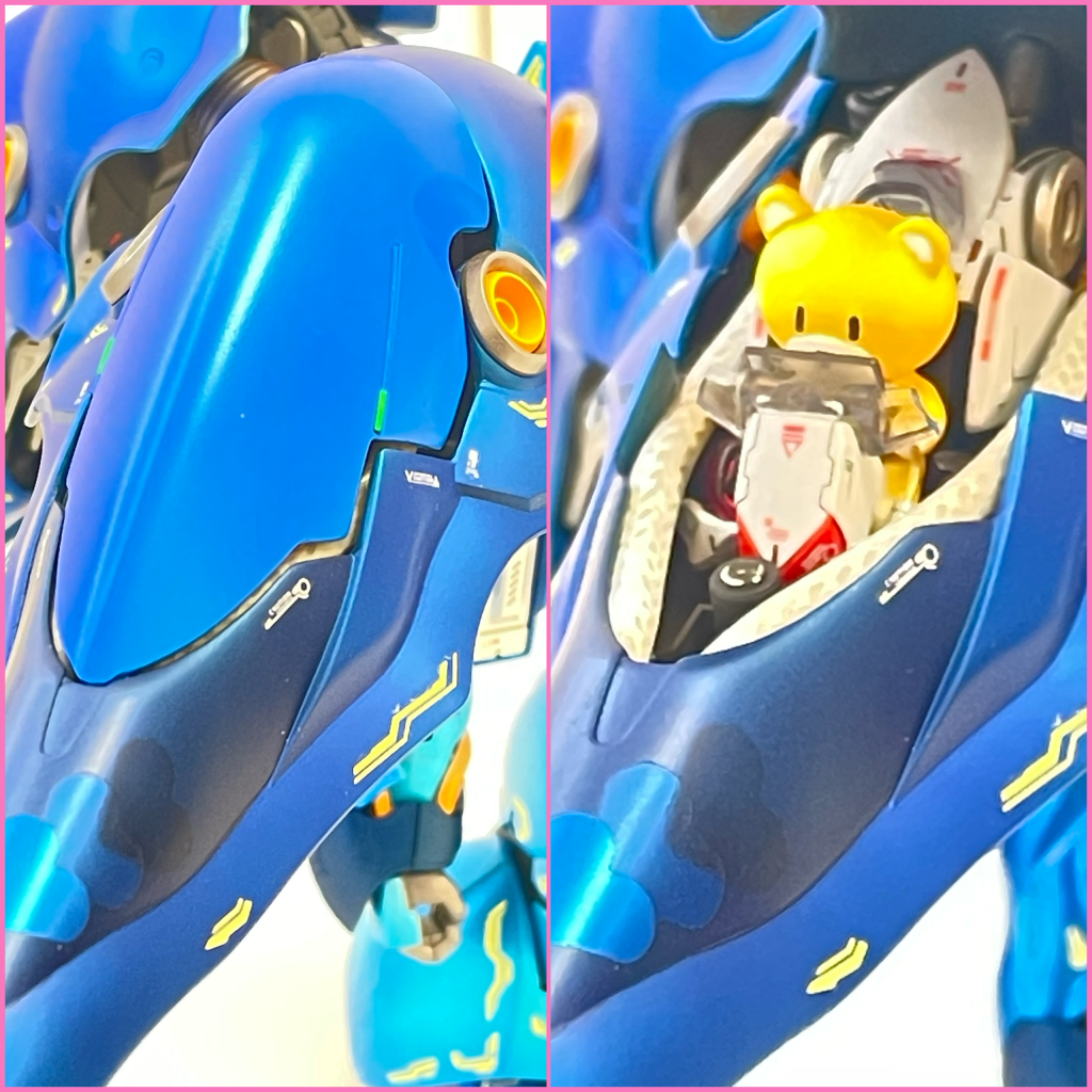 右手前のバインダーにはプチッガイベビーが隠れパイロットとして搭乗しています✨